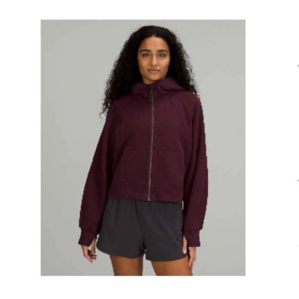 XL/XXL Lululemon Oversized Full Zip Scuba Hooded Jacket in Cassis
